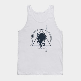 Inspirational Illustration With Octopus In Geometric Style Tank Top